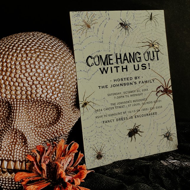 Invitation Soirée Halloween Arachnophobie Effrayante (Créateur téléchargé)
