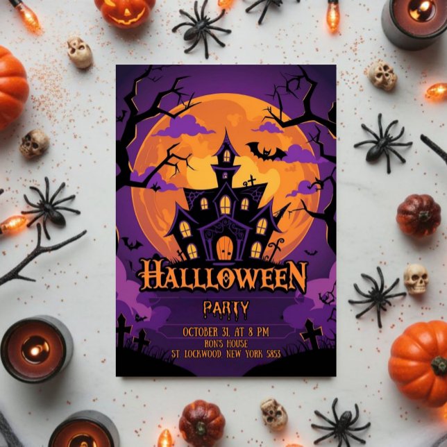 Invitation Soirée Halloween Cool  (Créateur téléchargé)