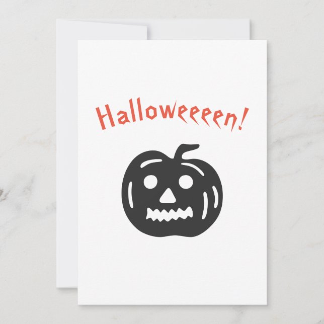 Invitation Soirée Halloween de la citrouille Épouvantable noi (Devant)