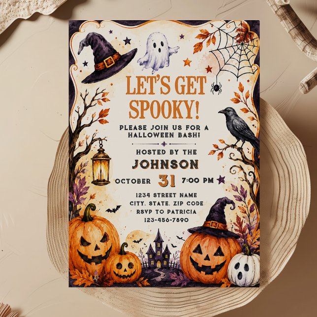 Invitation Soirée Halloween Effrayante (Créateur téléchargé)