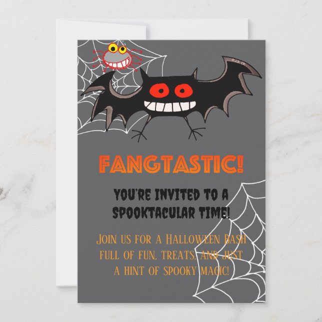 Invitation Soirée Halloween Fantastique et Effrayante (Devant)