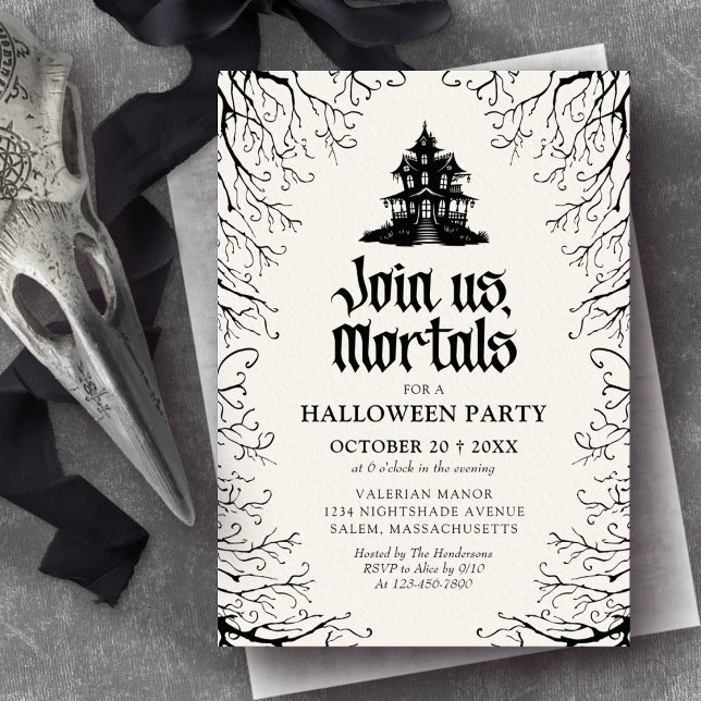 Invitation Soirée Halloween Maison Hantée (Créateur téléchargé)