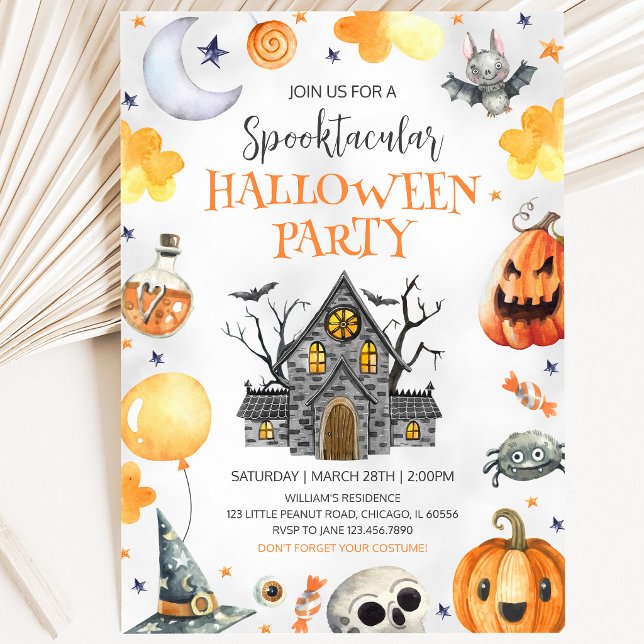 Invitation Soirée Halloween Maison Hantée (Créateur téléchargé)