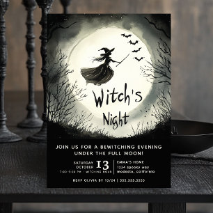 Invitation Soirée Halloween, Nuit des Sorcières, Soirée des F