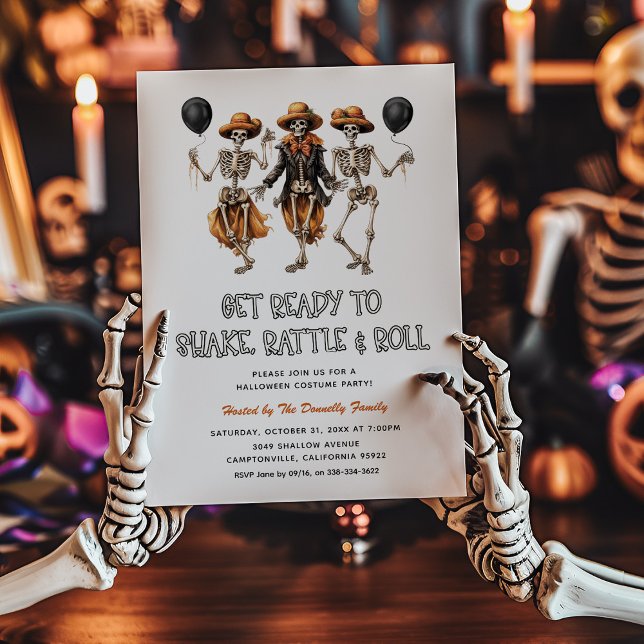 Invitation Soirée Halloween Rattle & Roll (Créateur téléchargé)