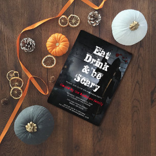 Invitation Soirée Halloween Scarifiez Mangez Buvez & Scarifie