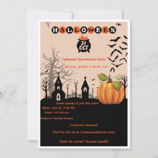 Invitation Soirée Halloween Spectaculaire