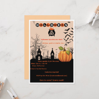 Invitation Soirée Halloween Spectaculaire