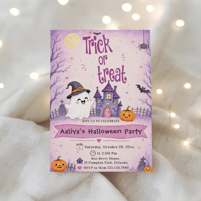 Invitation Soirée Halloween Trick or Treat (Créateur téléchargé)