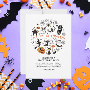 Invitation Soirée Icônes d'Halloween