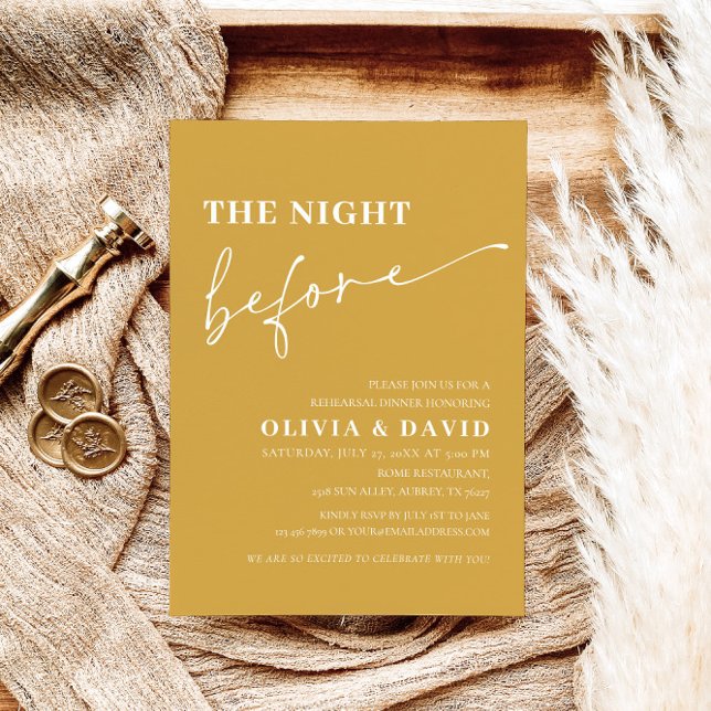 Invitation Soirée Jaune avant le dîner de répétition Invitati (Créateur téléchargé)