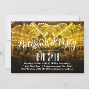 Invitation Soirée Joyeux Partir à la retraite ronde