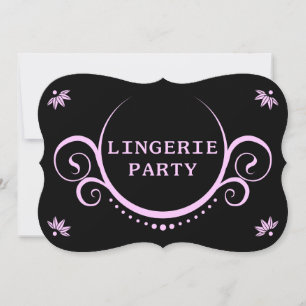 Invitation soirée lingerie élégante
