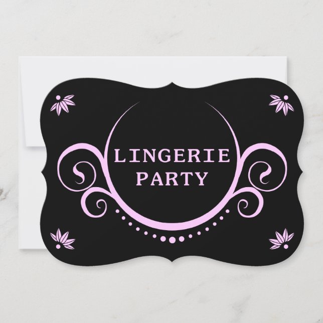 Invitation soirée lingerie élégante (Devant)