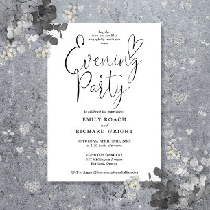 Invitation Soirée Mariage Noir Et Blanc