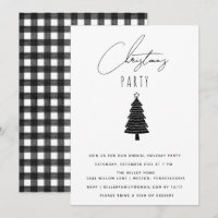 Soirée minimaliste de Noël noir et blanc