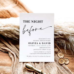 Invitation Soirée moderne avant le dîner de répétition Invita