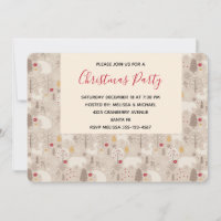 Soirée Motif de Noël des animaux de bois mignons