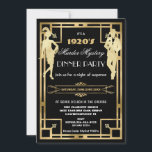 Invitation Soirée mystère de meurtre Art Déco années 20<br><div class="desc">Personnalisez facilement et rapidement cette invitation de soirée mystère de meurtre vintage art déco, il suffit d'appuyer sur le bouton Personnaliser pour réorganiser et formater le style et l'emplacement du texte. Caractéristiques un cadre art déco chic et une palette de couleurs noir, blanc et or. Articles assortis disponibles en magasin...</div>