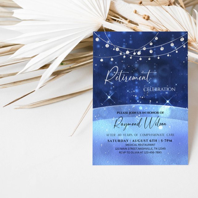 Invitation Soirée pacifique Parti de retraite du médecin de n (Créateur téléchargé)