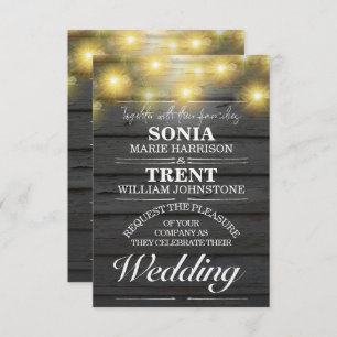 Invitation Soirée Pays Rustique Weatherboards Mariage