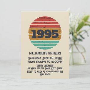 Invitation Soirée personnalisée de trente vintages 30e annive