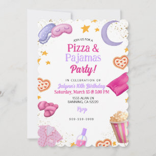 Invitation Soirée Pizza & Pyjama