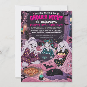 Invitation Soirée Pyjama Halloween des Goules 