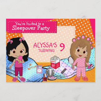 Invitation Soirée pyjamas de filles