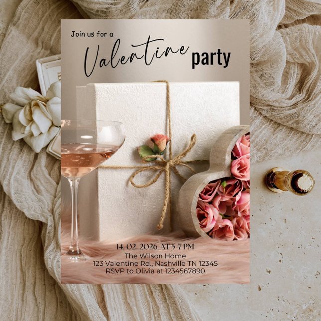 Invitation Soirée Romantique de la Saint-Valentin (Créateur téléchargé)
