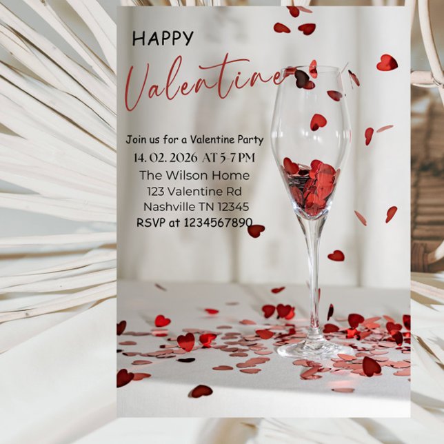Invitation Soirée Romantique de la Saint-Valentin (Créateur téléchargé)