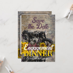 Invitation Soirée Russe Bohême Tournesol Motorbike