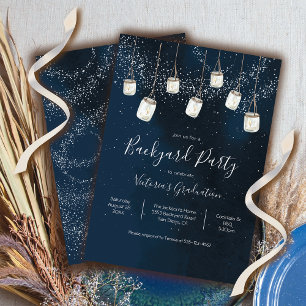 Invitation Soirée Sky Candle Mason Jars Jardin Party