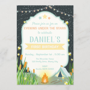 Invitation Soirée sous les étoiles Anniversaire