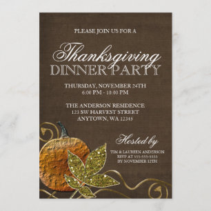 Invitation Soirée Thanksgiving