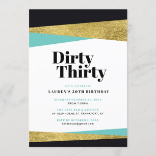 Invitation Soirée Trente 30e fête d'anniversaire