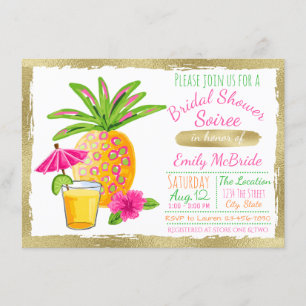 Invitation Soiree tropical de Fête de la mariée