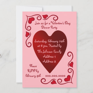 Invitation Soirée Valentines
