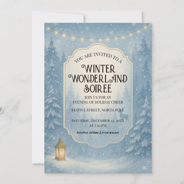 Invitation Soirée Winter Wonderland (Devant)