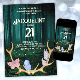 Invitation Soirées d'été personnalisées Rêve 21e anniversaire