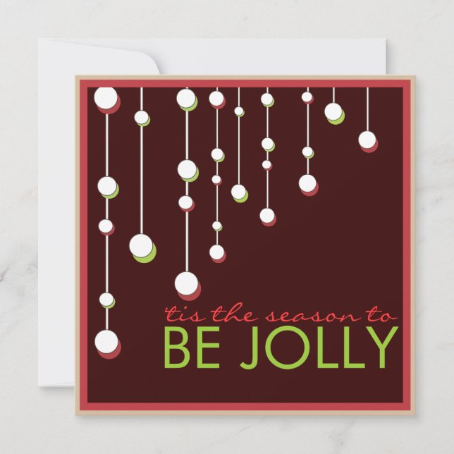 Invitation Sois Jolly Moderne Décoration Fête de Noël (Devant)