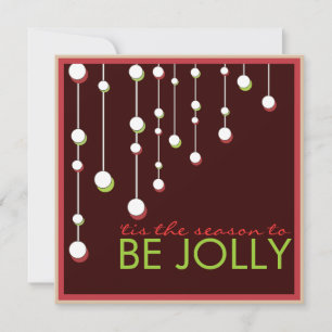 Invitation Sois Jolly Moderne Décoration Fête de Noël