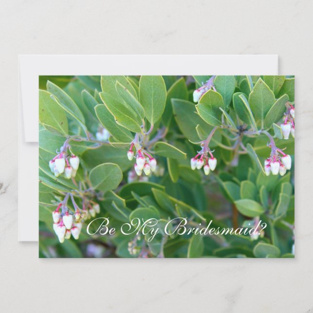 Invitation Sois ma femme d'honneur manzanita fleurs (Devant)