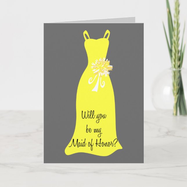 Invitation Sois ma servante d'honneur ? (Devant)