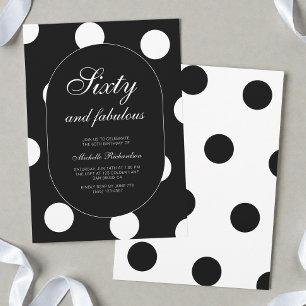 Invitation Soixante ans et fabuleux Anniversaire 60 ans à poi