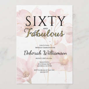 Invitation Soixante ans et Fabuleux Fête d'anniversaire 60 an