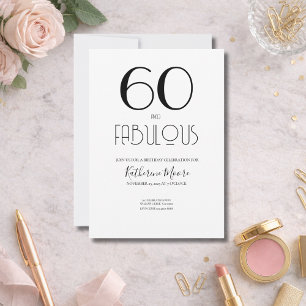 Invitation Soixante ans et Merveilleuse Fête d'anniversaire 5