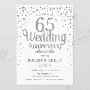 Invitation soixante-cinquième Anniversaire de mariage -