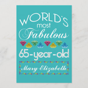 Invitation soixante-cinquième Anniversaire la plupart des