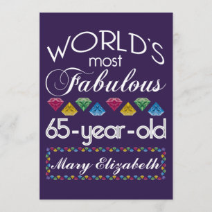 Invitation soixante-cinquième Anniversaire la plupart des